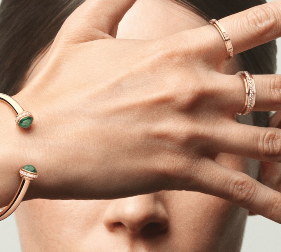 Possession open bangle bracelet